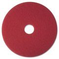 3M Buffer Pad, Removes Scuff Marks, 12", Red, PK 5 MMM08387